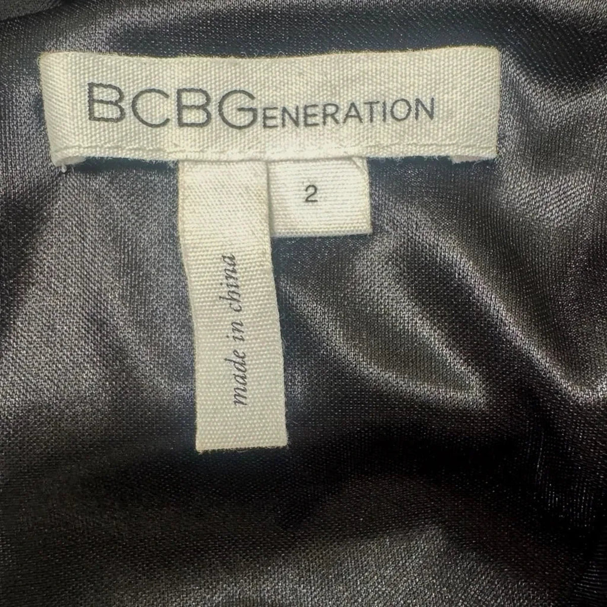 BCBGeneration Ruched Bodycon Dress Satin Cross-Back