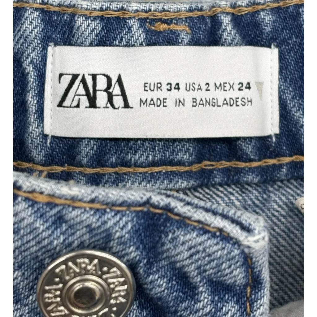 Zara Light Wash Denim Shorts Size 2