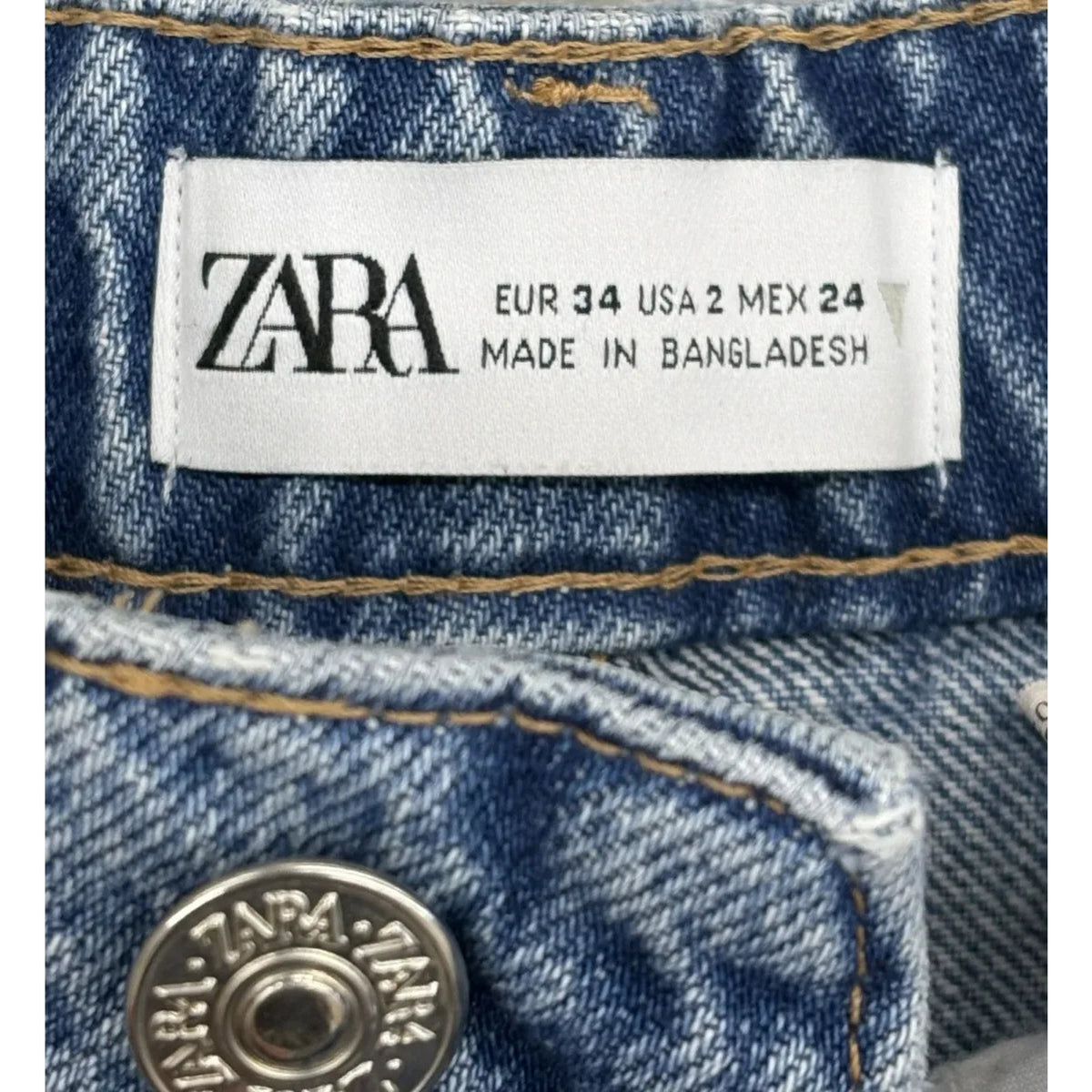 Zara Light Wash Denim Shorts Size 2