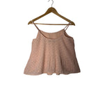 Abercrombie & Fitch Blush Pink Ditsy Floral Ribbed Peplum Top Size S