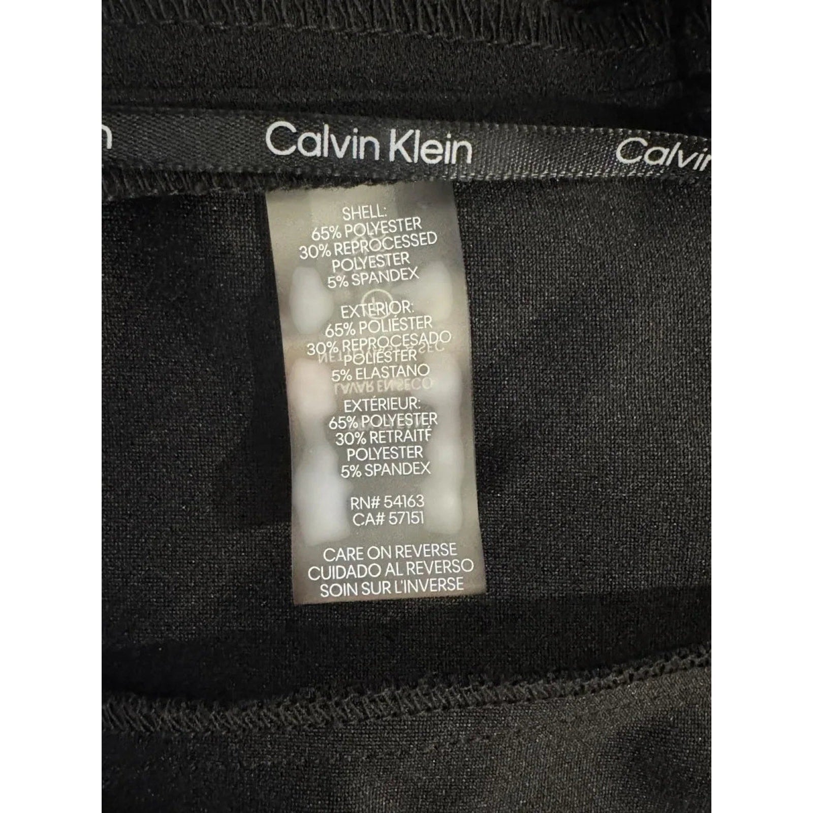 Black short-sleeve Calvin Klein jumpsuit