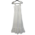 Zesica Smocked Bodice Tie-Shoulder Maxi Dress White