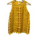 Loft woman's short sleeve top in mustard yellow size s/p