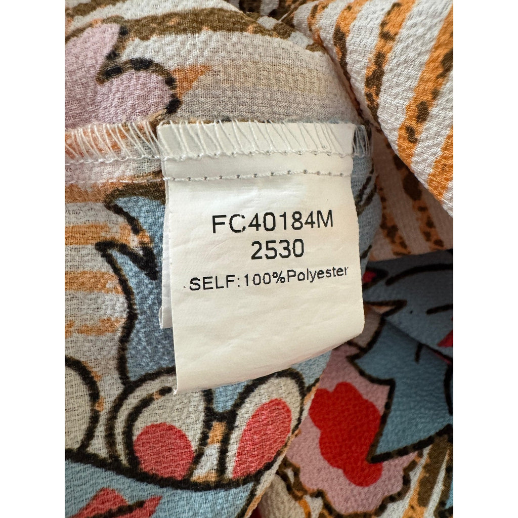 Multicolor Floral Print Polyester Top