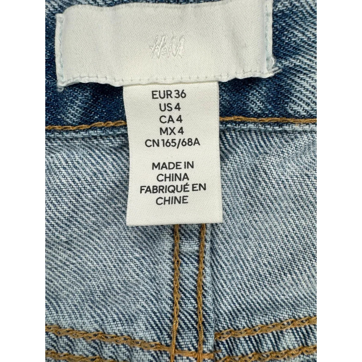 H&M Wide Leg High Waist Jeans Light Blue