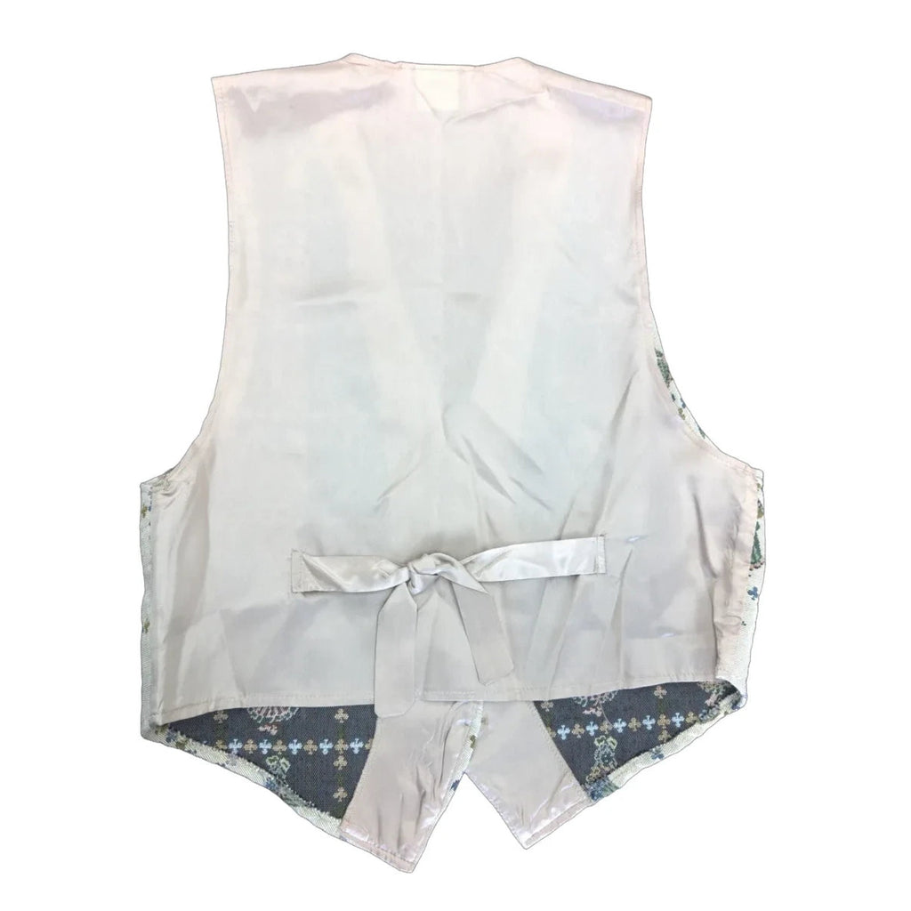 Facets by Mirrors Victorian Doll Print Tapestry Vest