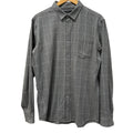 Marc Anthony slim fit men's checkered grey button down shirt in size L