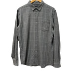 Marc Anthony slim fit men's checkered grey button down shirt in size L