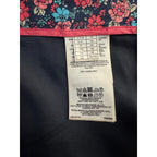 Ditsy Floral Pencil Skirt Navy Coral Teal Print Brooks Brothers Black