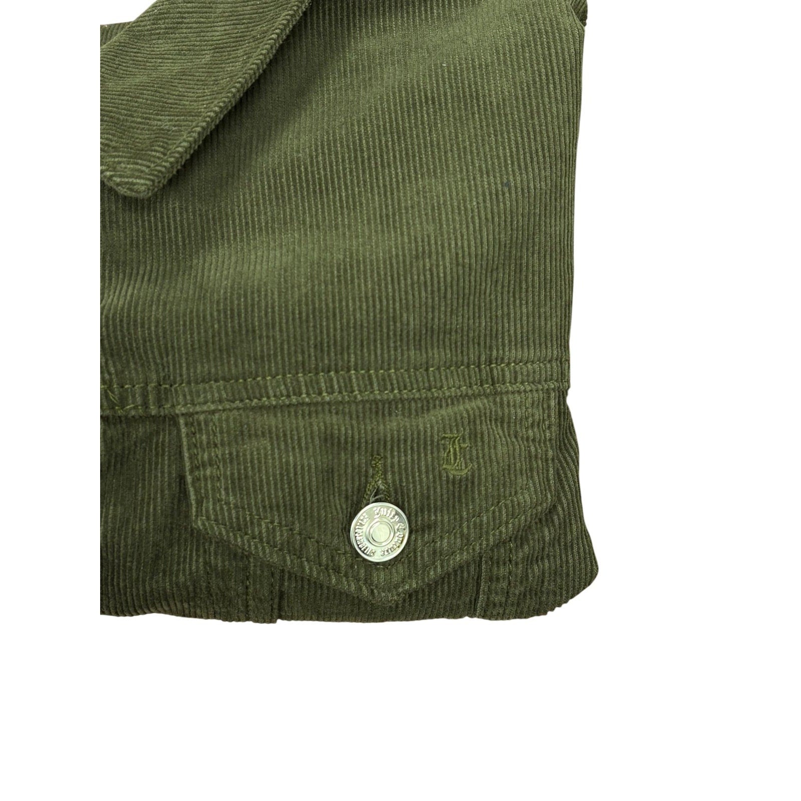 Juicy Couture Cropped Corduroy Jacket Olive Green