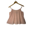 Abercrombie & Fitch Blush Pink Ditsy Floral Ribbed Peplum Top Size S