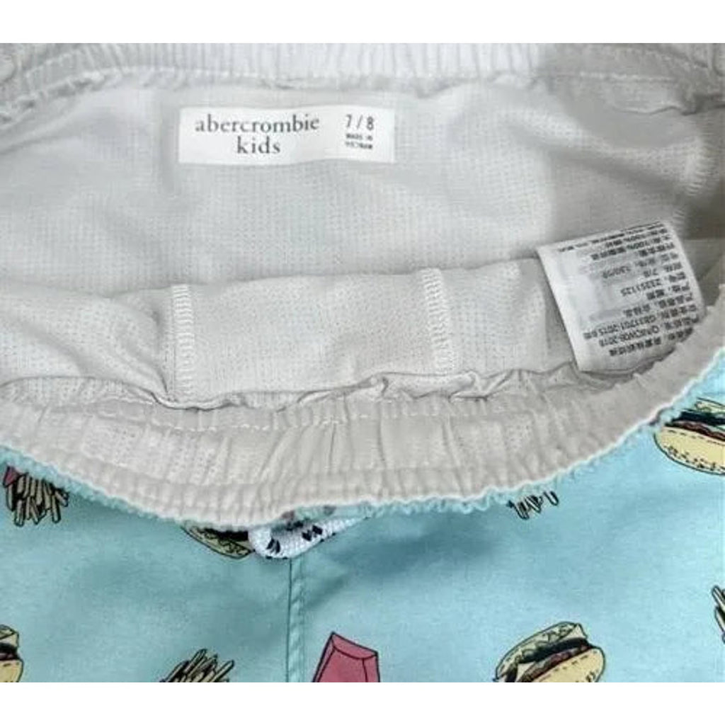 Abercrombie & Fitch Kids Burger Fries Swim Shorts Mint