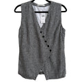 NWT Abercrombie & Fitch Black White Gingham Linen Blend Sleeveless Vest Blouse S