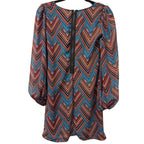 Fire Los Angeles Chevron Geometric Print Mini Dress XS