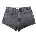 Forever 21 Women’s Black Denim Shorts Size 30 High Rise Raw Hem Distressed