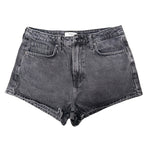 Forever 21 Women’s Black Denim Shorts Size 30 High Rise Raw Hem Distressed