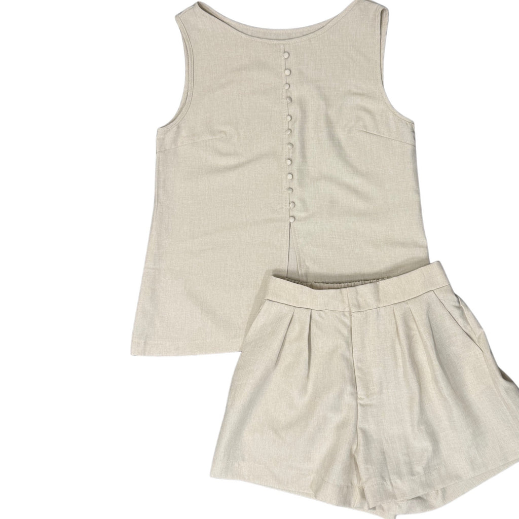 Emory Rose beige Top and shorts for women in size S