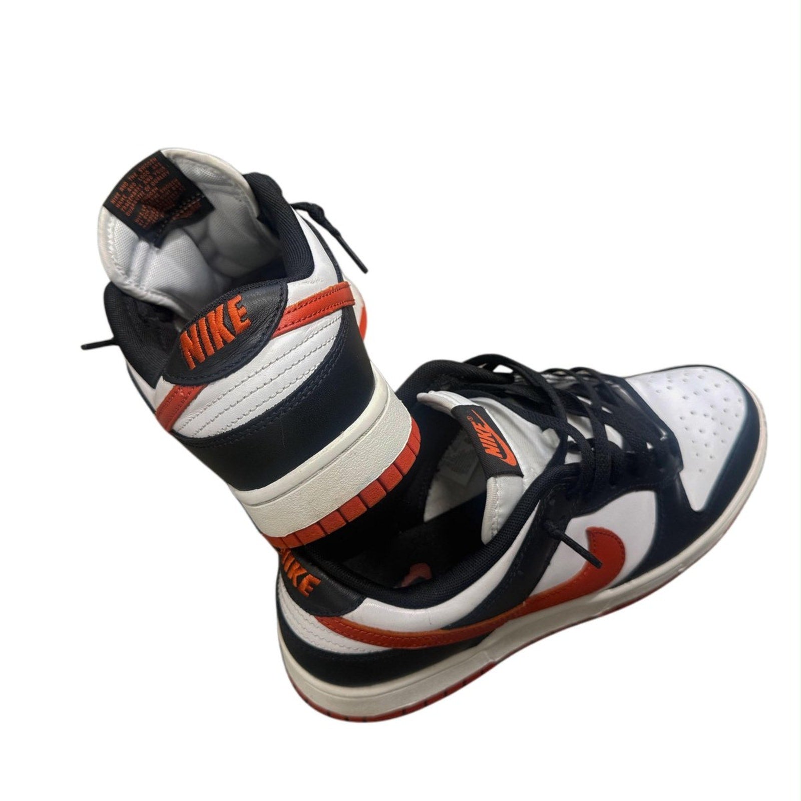 Nike Dunk Low White, Black and Dragon Red