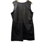 Black Faux Leather Sleeveless Mini Dress