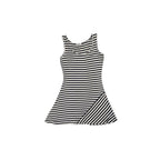 Calvin Klein Black & White Stripe Sleeveless Skater Dress