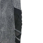 Lululemon Grid Print Crop Athletic Leggings Mesh Panels Black