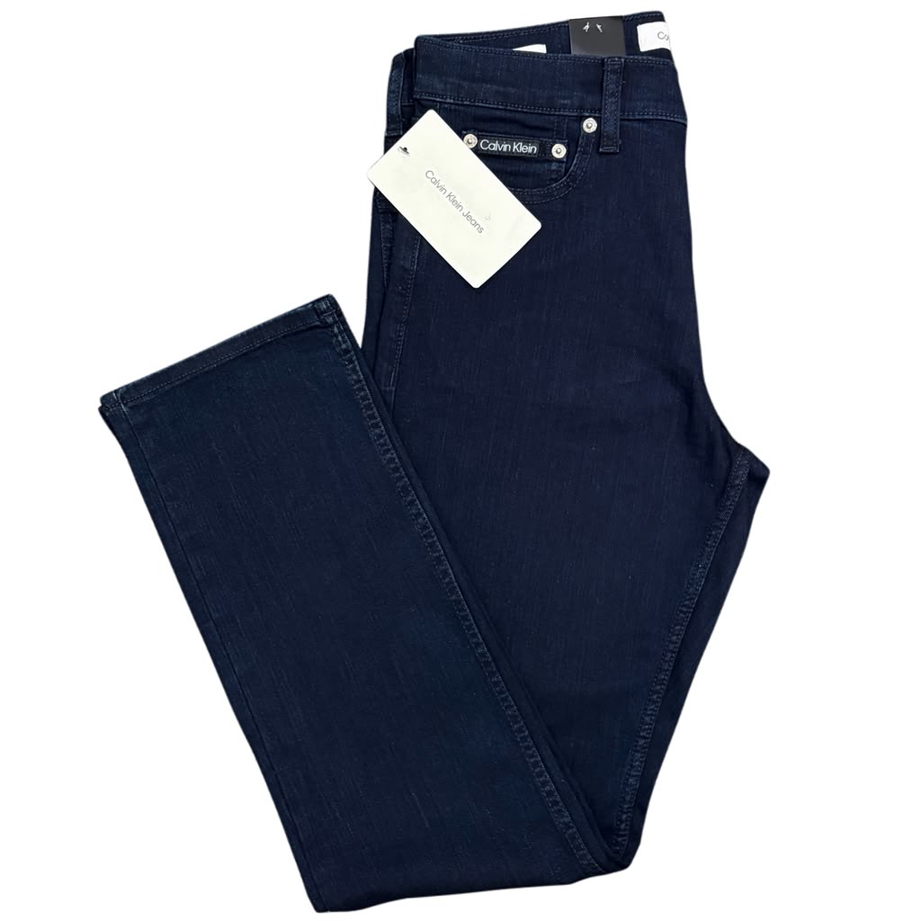 NEW Calvin Klein Vintage CK Navy Slim Straight Jeans Size 30x30L