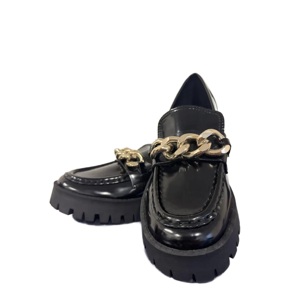 Guess Hillford Chain-Detail Platform Lug-Sole Loafers