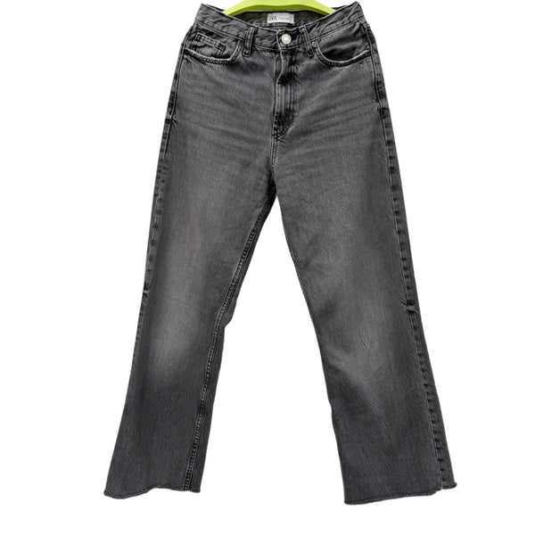 Zara jeans in size us 2 i black stone washed