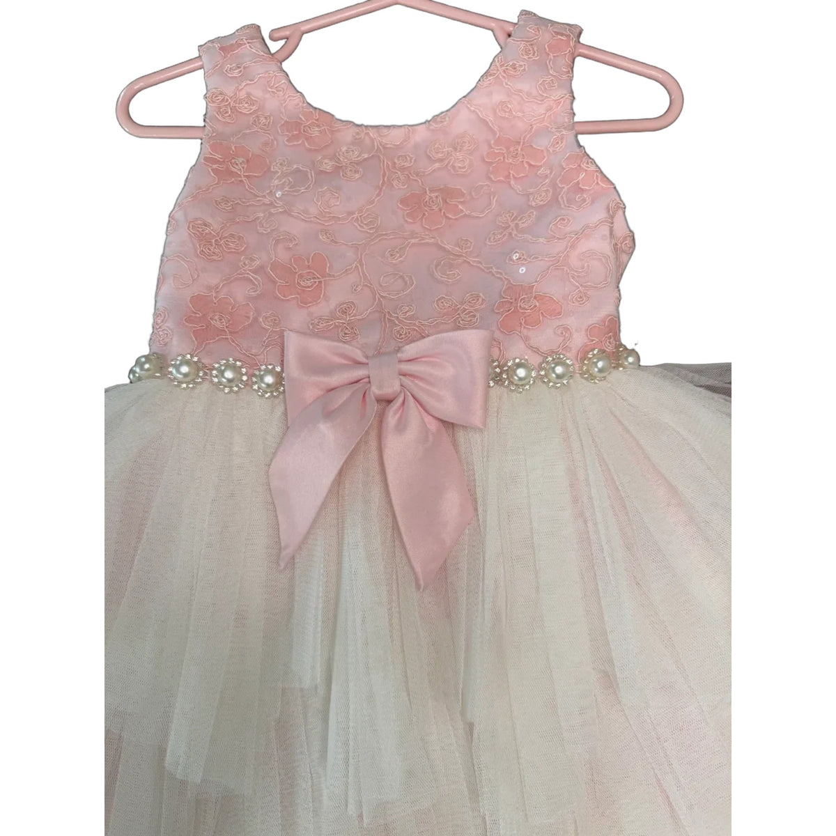 Couture Princess Pink Floral Lace Tulle Party Dress 2T