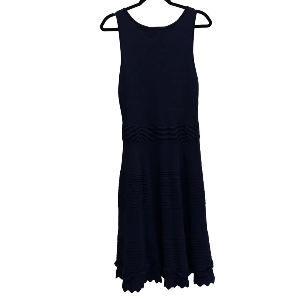 Eliza J Knit Fit and Flare Sleeveless Dress Navy