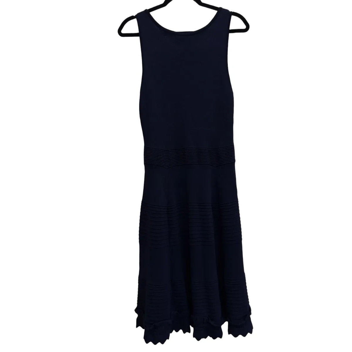 Eliza J Knit Fit and Flare Sleeveless Dress Navy