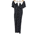 Topshop Black and white polka dot long dress in size 6