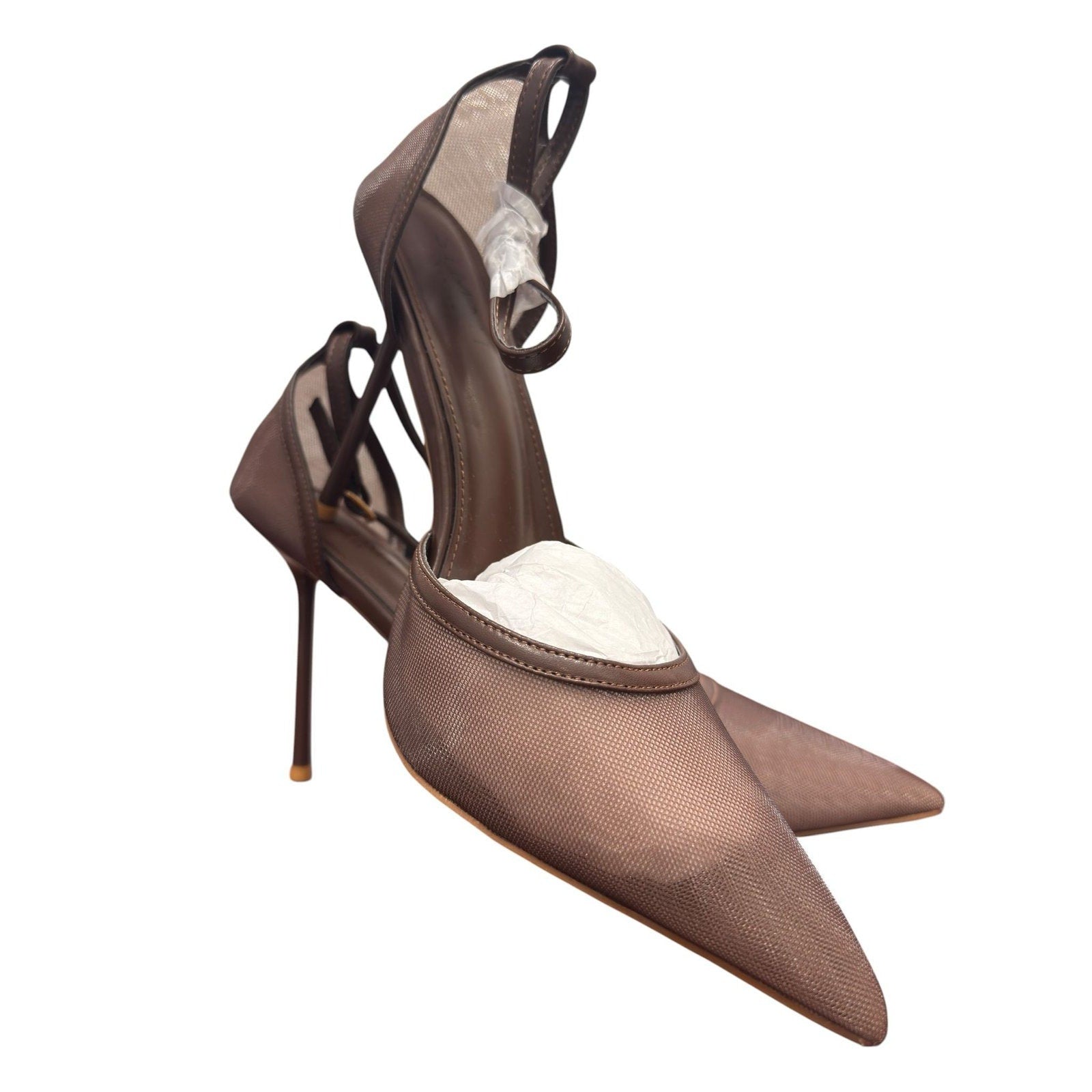 Simmi London Manga Wide Fit Mesh Pointed-Toe Stiletto Heels Size 11