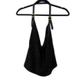 ANTHROPOLOGIE WOMAN'S BLACK HALTER TOP IN SIZE L