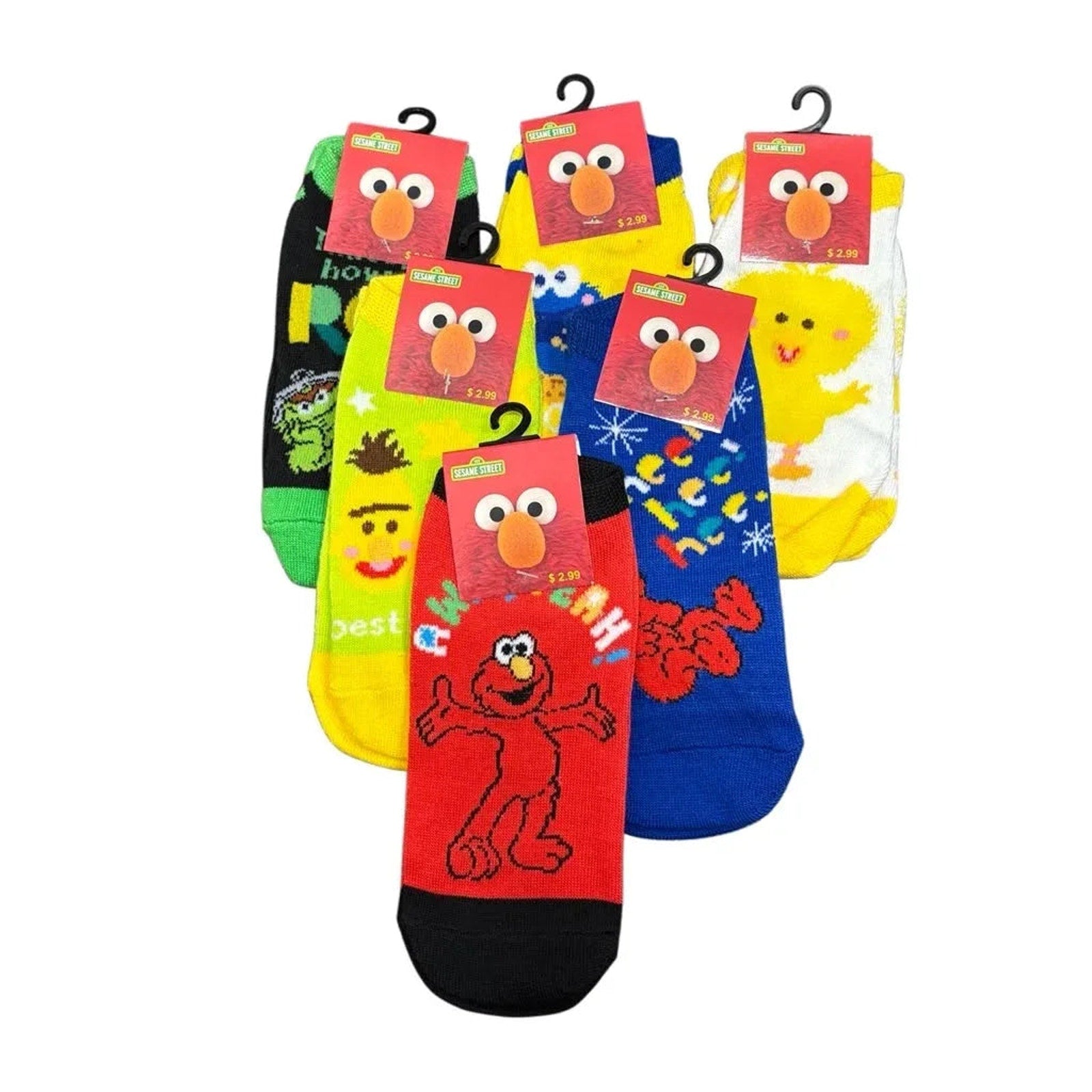 Sesame Street Novelty Ankle Socks Pack of 6