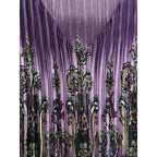 Cato Purple Paisley Pleated Cap Sleeve Blouse XL
