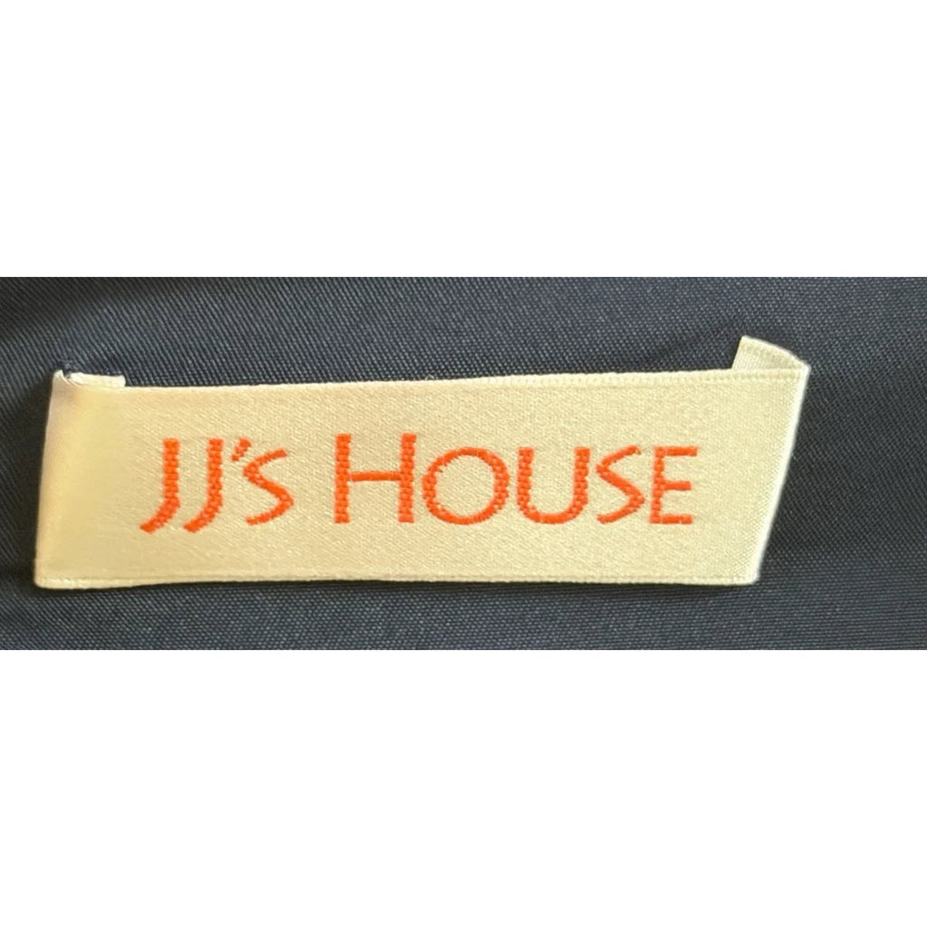 JJ's House Navy Satin A-Line Formal Dress Off-Shoulder