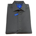 Non iron slim fit stretch button up men's shirt in size M blue grey