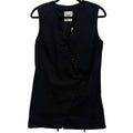 NWT Abercrombie & Fitch Black Linen Blend Sleeveless Wrap Mini Dress Petite Small