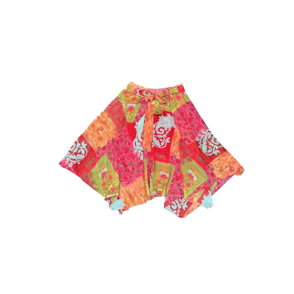 Skirt with Jilliam Tracy floral handkerchief hem