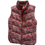 Talbots Petites Paisley Puffer Vest Red Print Zip Front Women’s MP