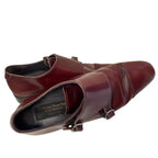 To Boot New York Adam Derrick Double Monk Strap Dress Shoes Burgundy Leather Men’s Size 9 Made in Italy