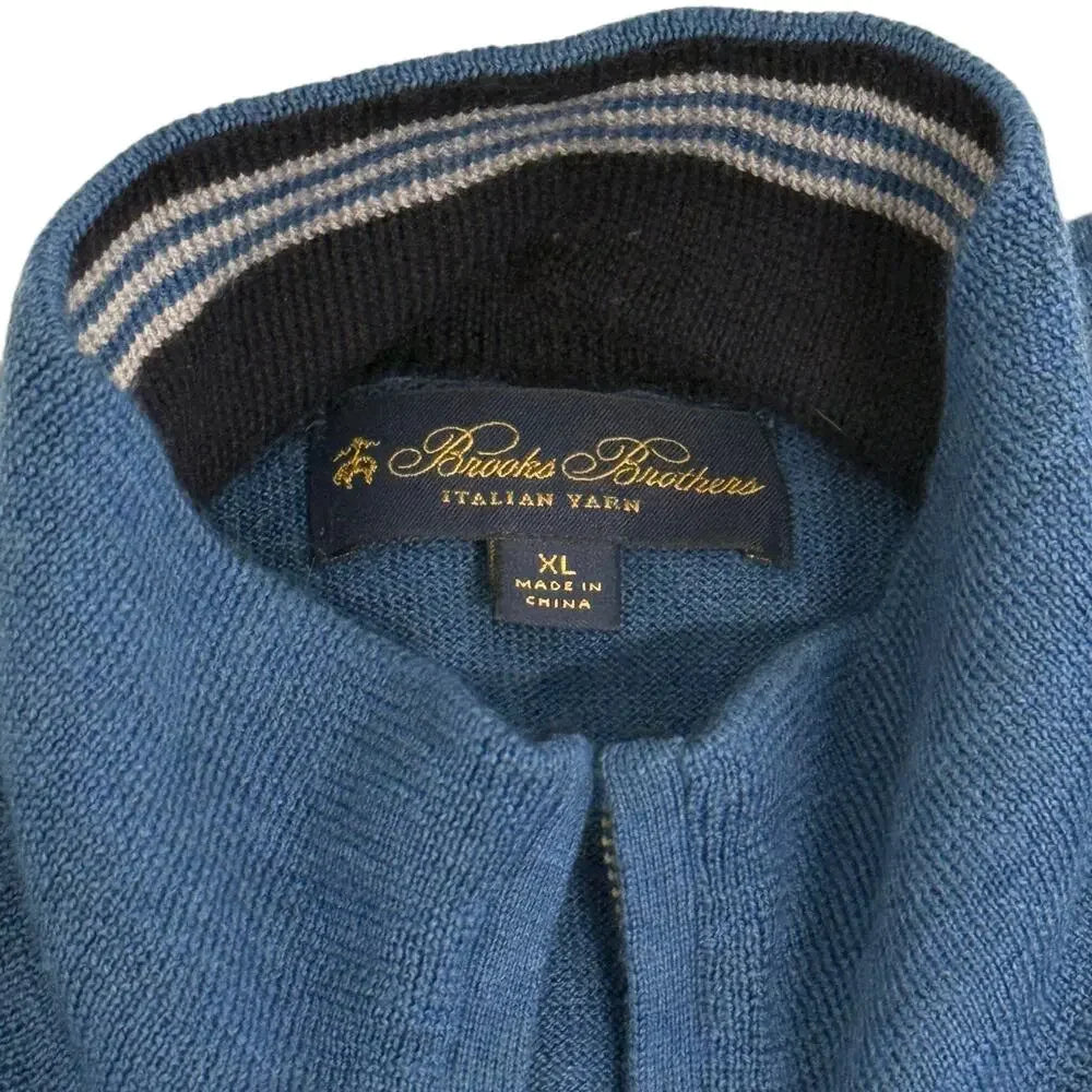 Brooks Brothers Italian blue knot men's sweater  size XL