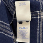 Hurley brand born from water checkered blue grey flannel hoodie for Men in size L