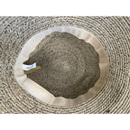 Nine West Beige and grey woven bucket hat for women