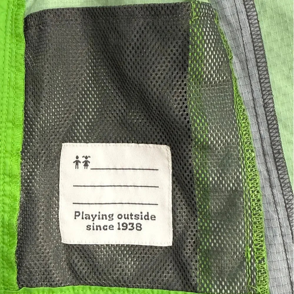 Columbia neon green boy's rain coat in size XXS