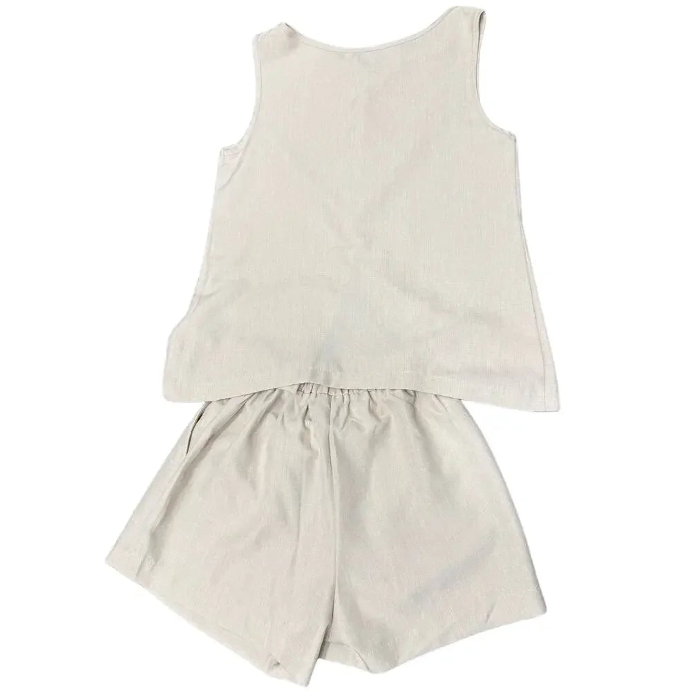 Emory Rose beige Top and shorts for women in size S