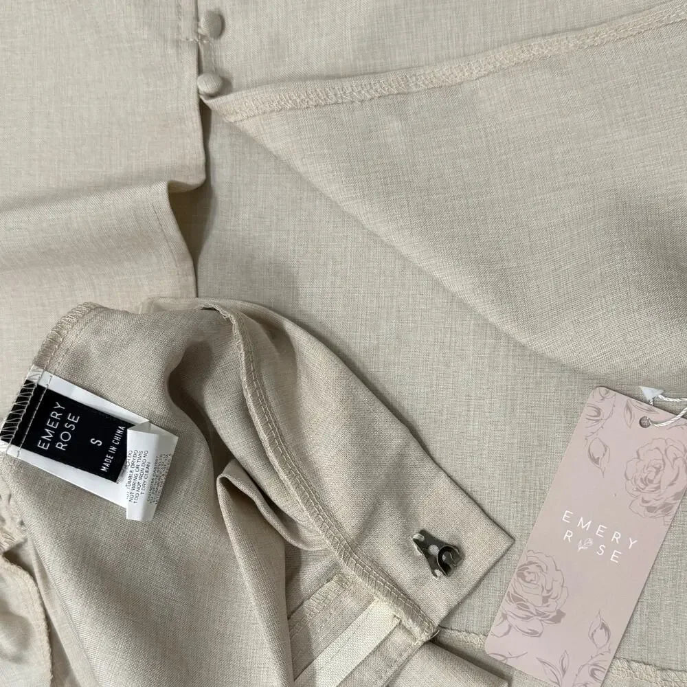 Emory Rose beige Top and shorts for women in size S
