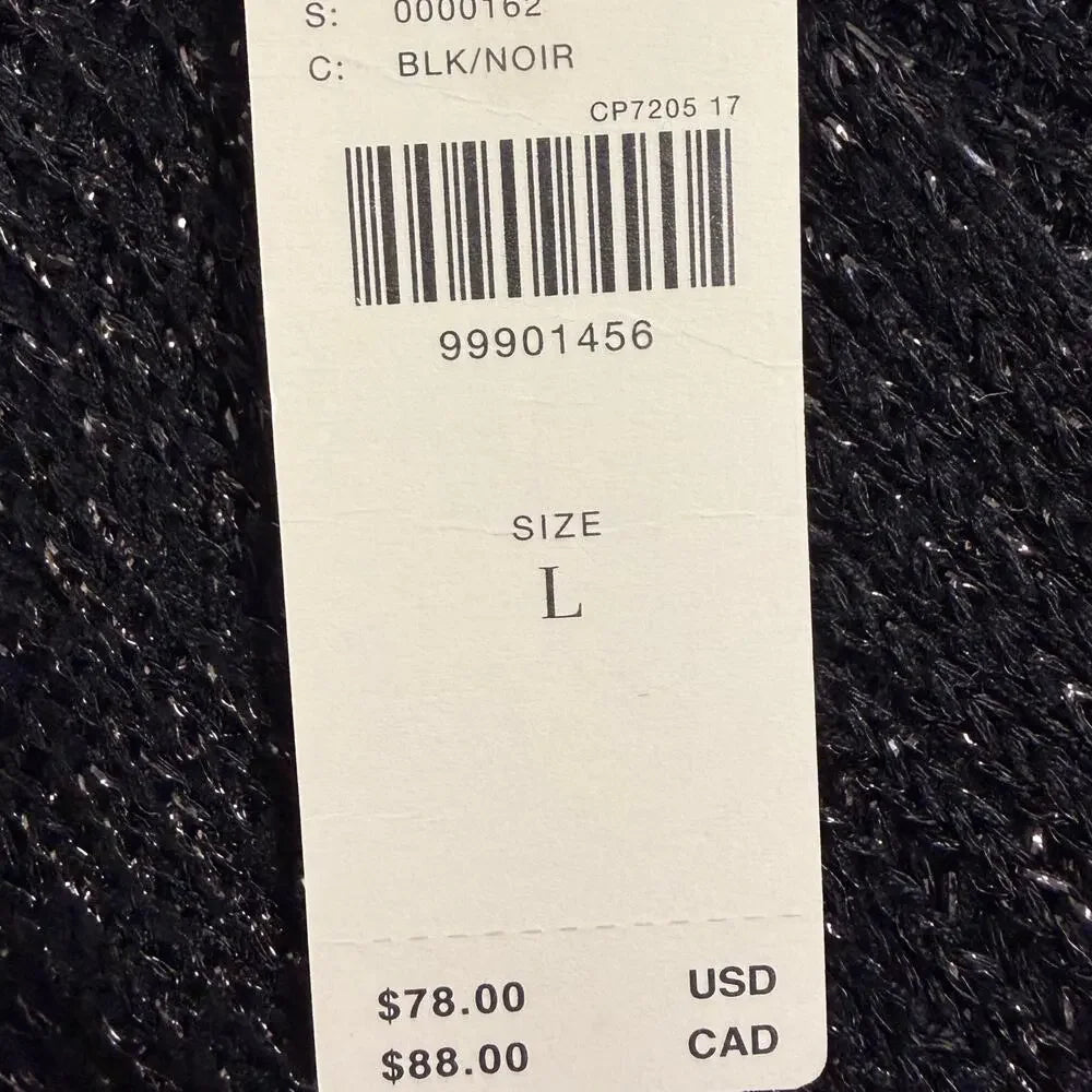 ANTHROPOLOGIE WOMAN'S BLACK HALTER TOP IN SIZE L