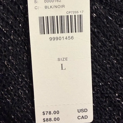 ANTHROPOLOGIE WOMAN'S BLACK HALTER TOP IN SIZE L